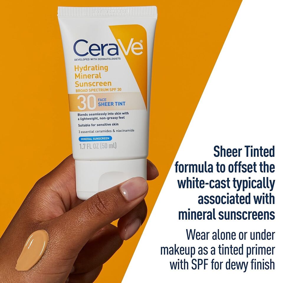 Cerave Hydrating Sunscreen Face Sheer with Tint - SPF 30