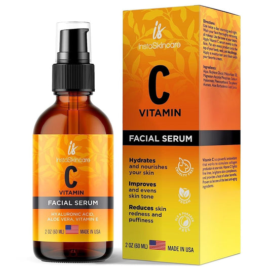 Vitamin C Serum for Face with Hyaluronic Acid Vitamin E Best Skin Anti-Aging